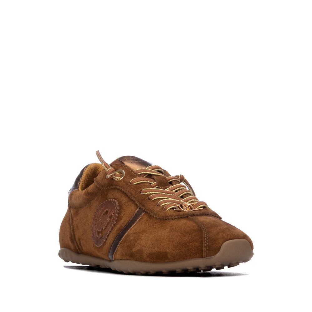 Carmela tan suede slip on sneaker