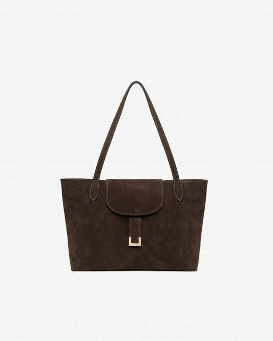 NeroGiardini brown suede leather shopper
