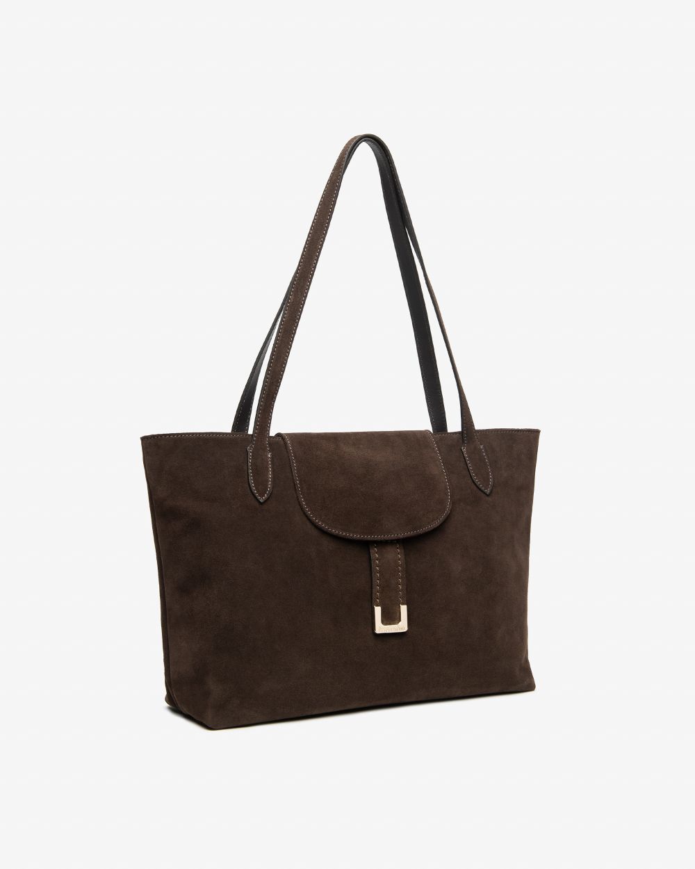 NeroGiardini brown suede leather shopper