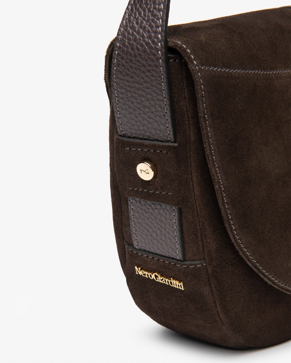 NeroGiardini brown suede crossbody