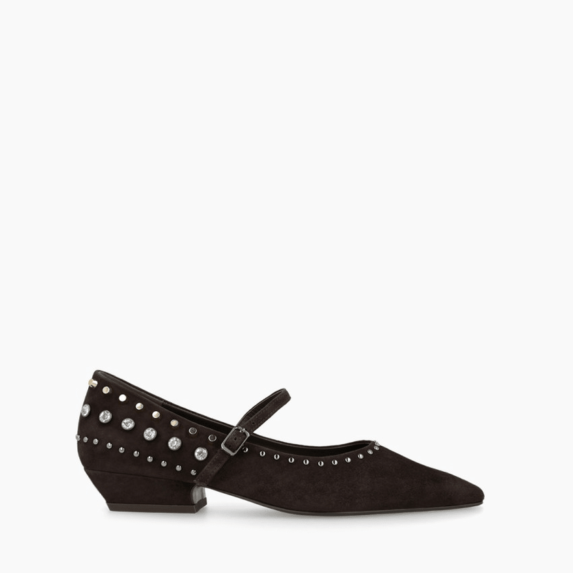 Lodi Brown suede Mary Jane’s A-Niza