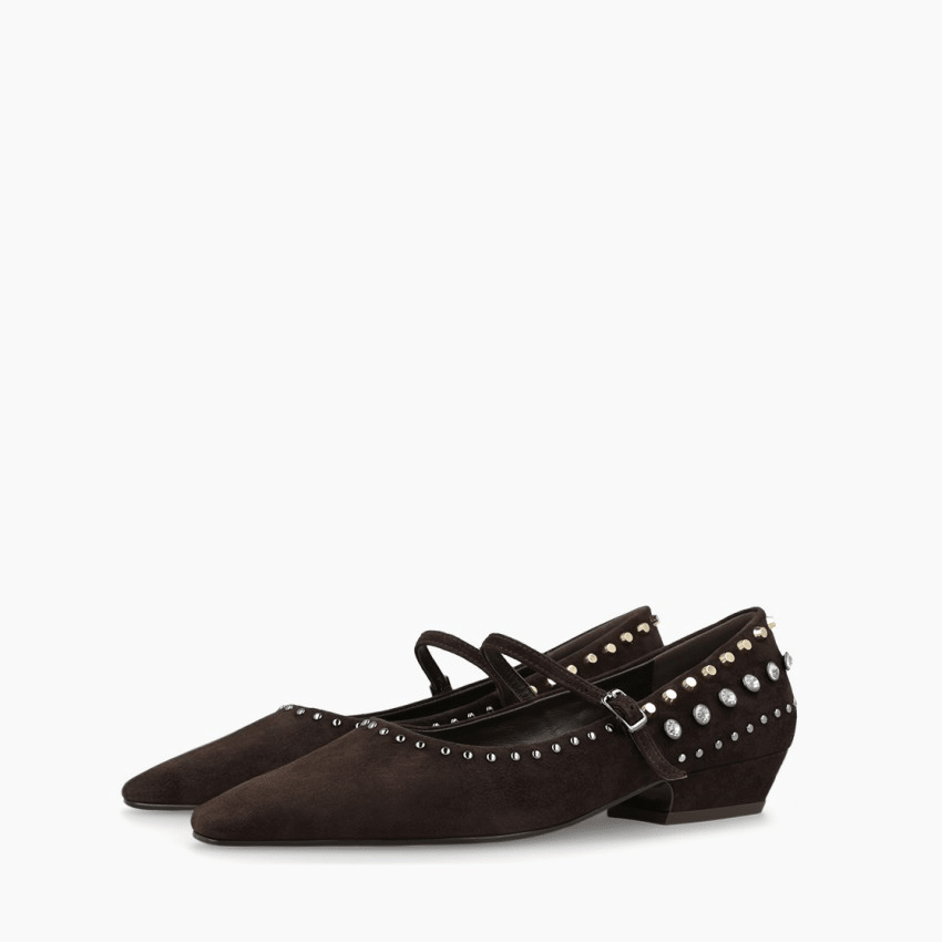 Lodi Brown suede Mary Jane’s A-Niza