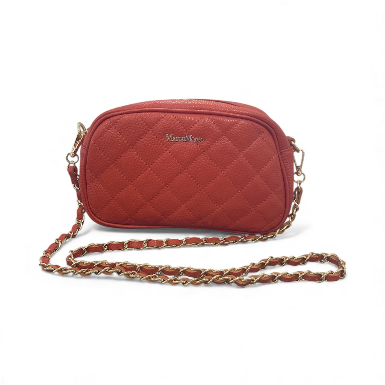 Marco Moreo orange leather crossbody bag