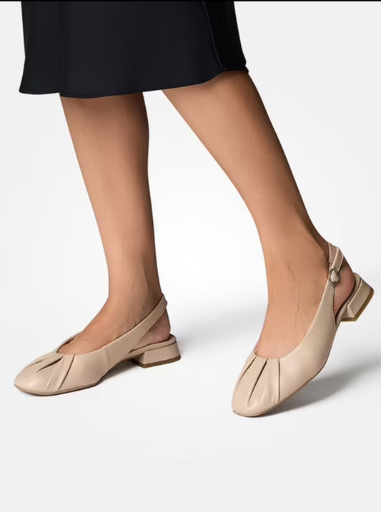 Paul Green sand slingback pumps