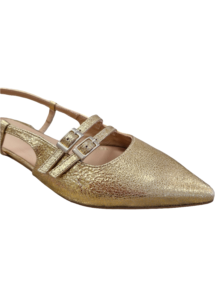 Marian antique gold Mary Jane slingback