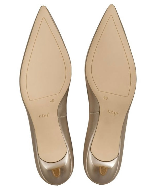 Hōgl bronze leather court shoes - Melissakshoes