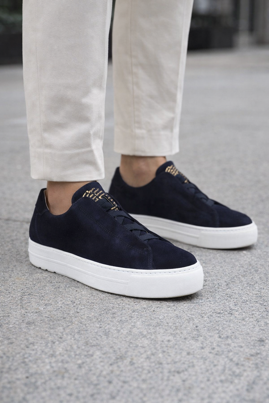Paul Green Navy suede slip on sneaker