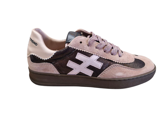 Another Trend pale pink & brown trainer