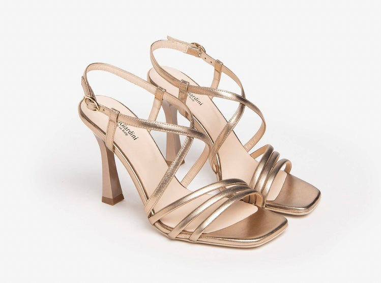NeroGiardini gold leather sandal - Melissakshoes