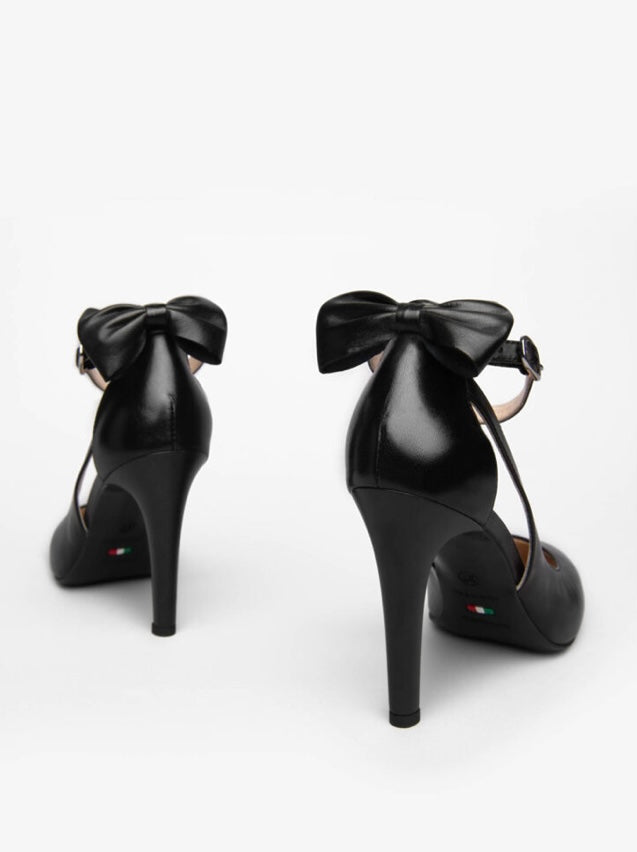 NeroGiardini black leather stiletto - Melissakshoes