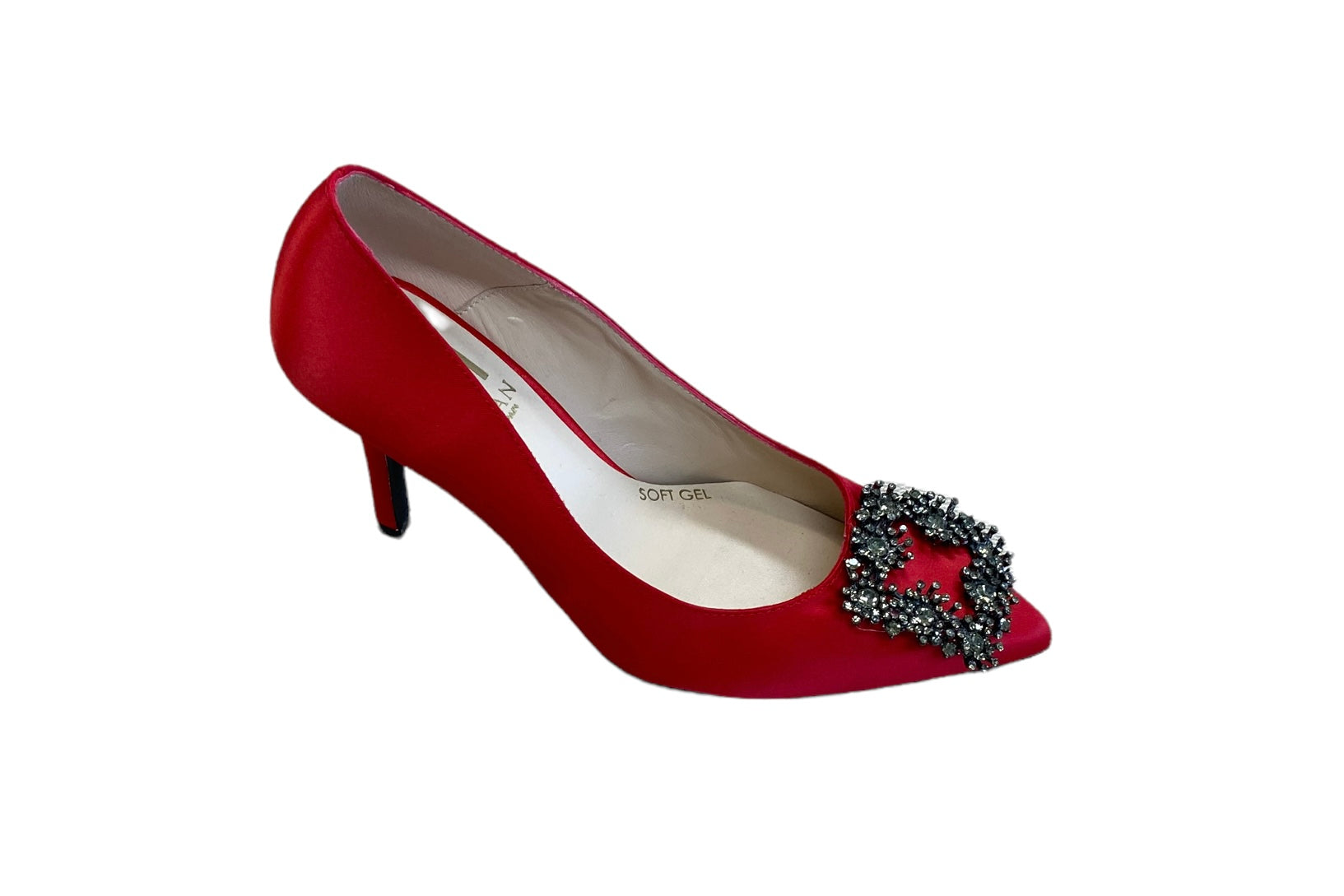 Marian red satin court shoe - Melissakshoes