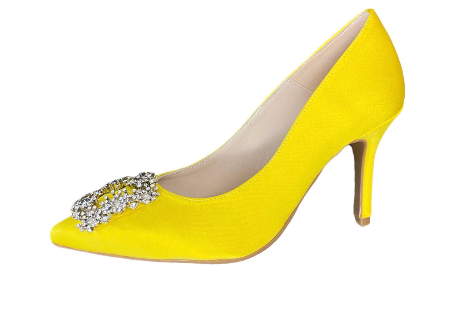 Marian yellow satin court shoes - Melissakshoes