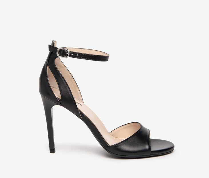 NeroGiardini black leather sandal - Melissakshoes