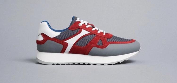 Men’s red and grey sneaker - ...melissa k...