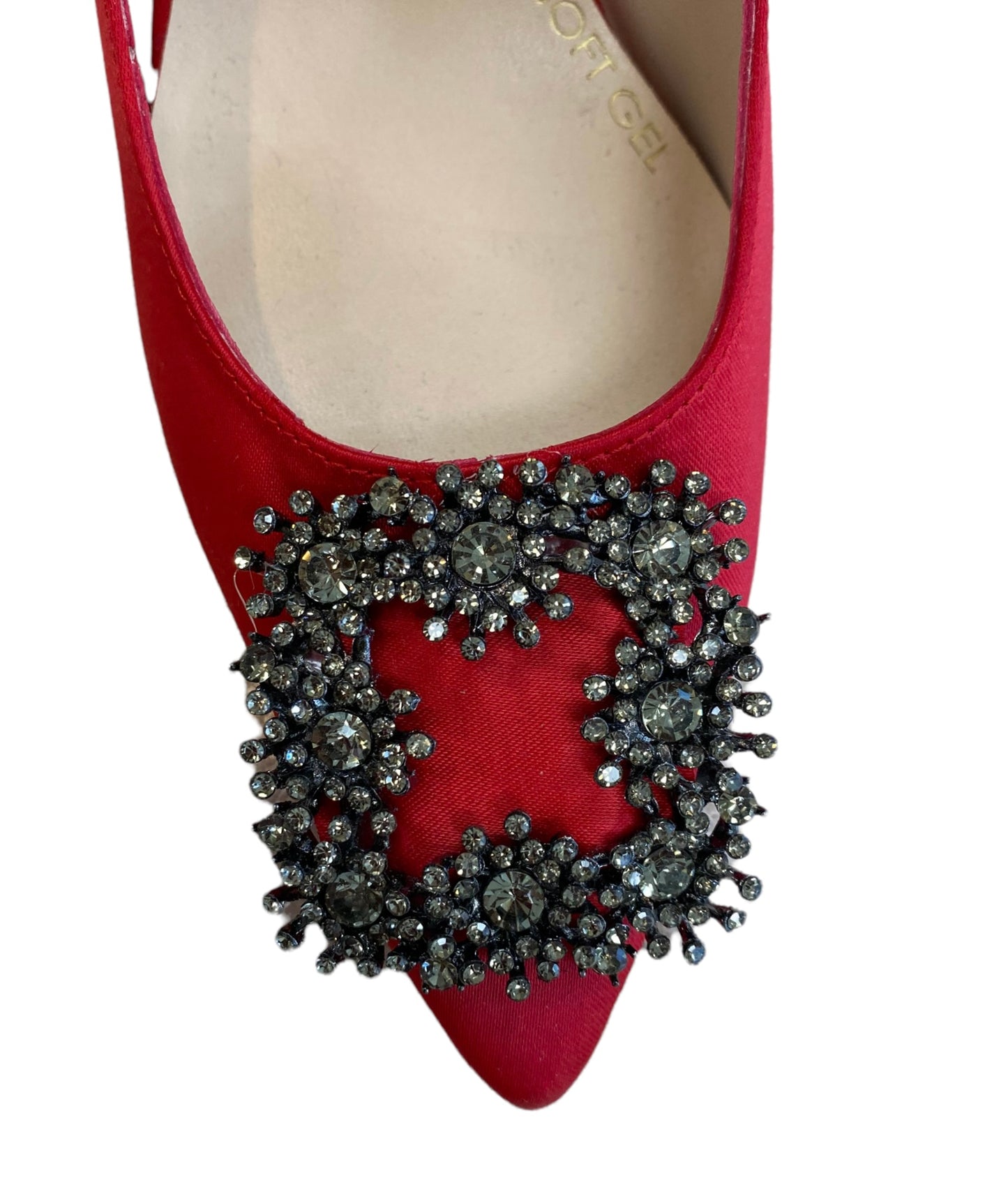 Marian red satin court shoe - Melissakshoes