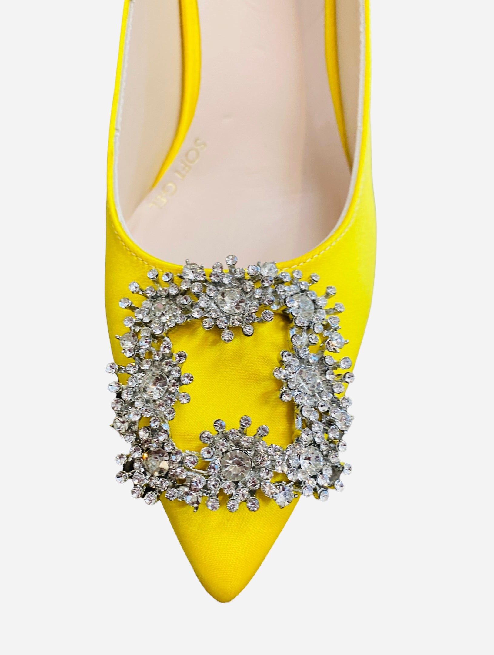 Marian yellow satin court shoes - Melissakshoes