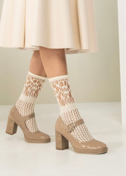 NeroGiardini beige patent Mary Jane - Melissakshoes