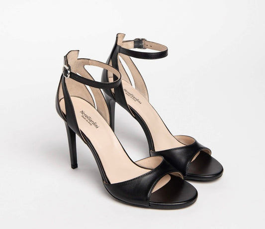 NeroGiardini black leather sandal - Melissakshoes